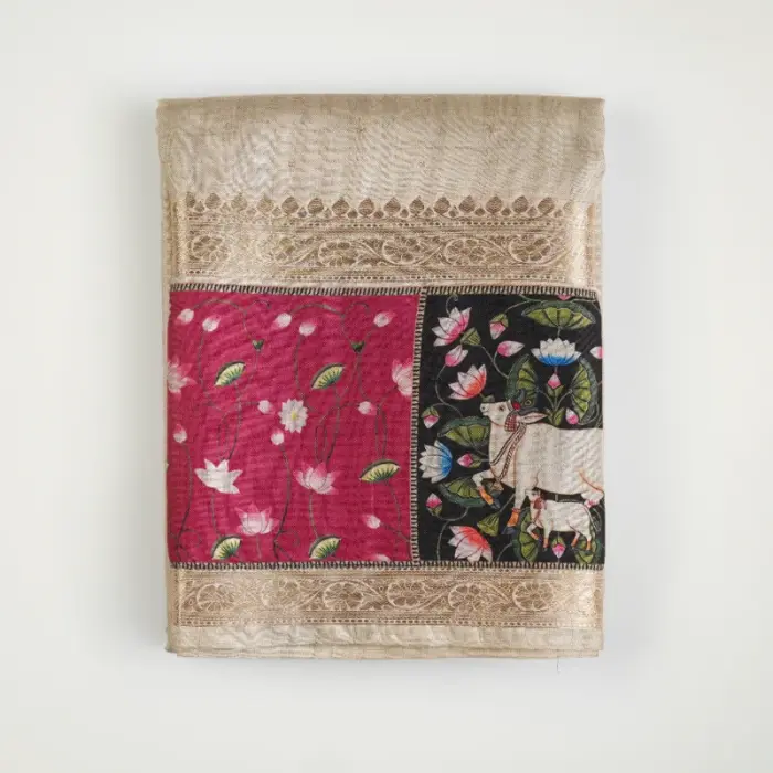 Semi Premium Tussar Kalamkari Pichwai Saree